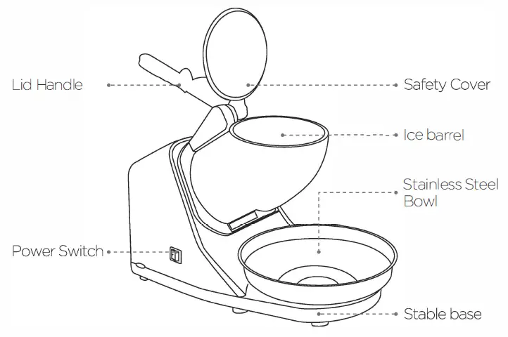 VIVOHOME-HK-109-Electric-Ice-Shaver-fig-1