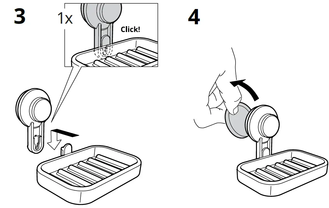IKEA 903.812.84 TISKEN Soap Dish with Suction Cup 3
