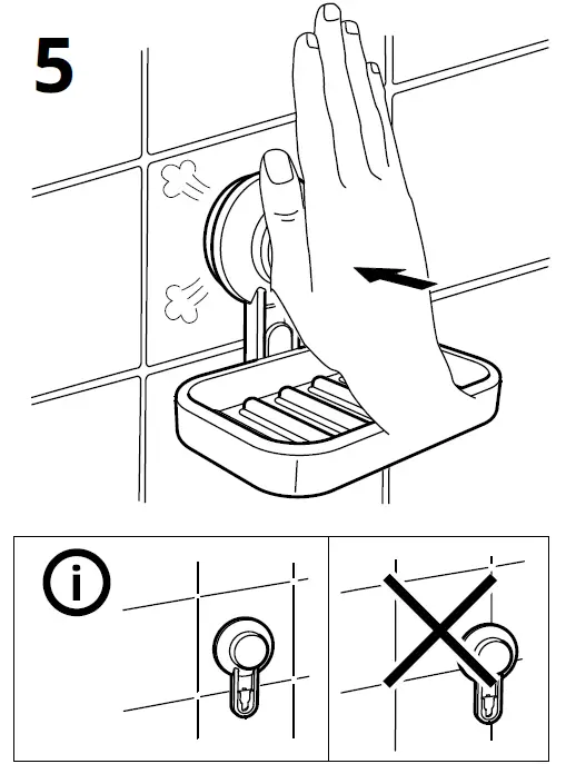 IKEA 903.812.84 TISKEN Soap Dish with Suction Cup 3