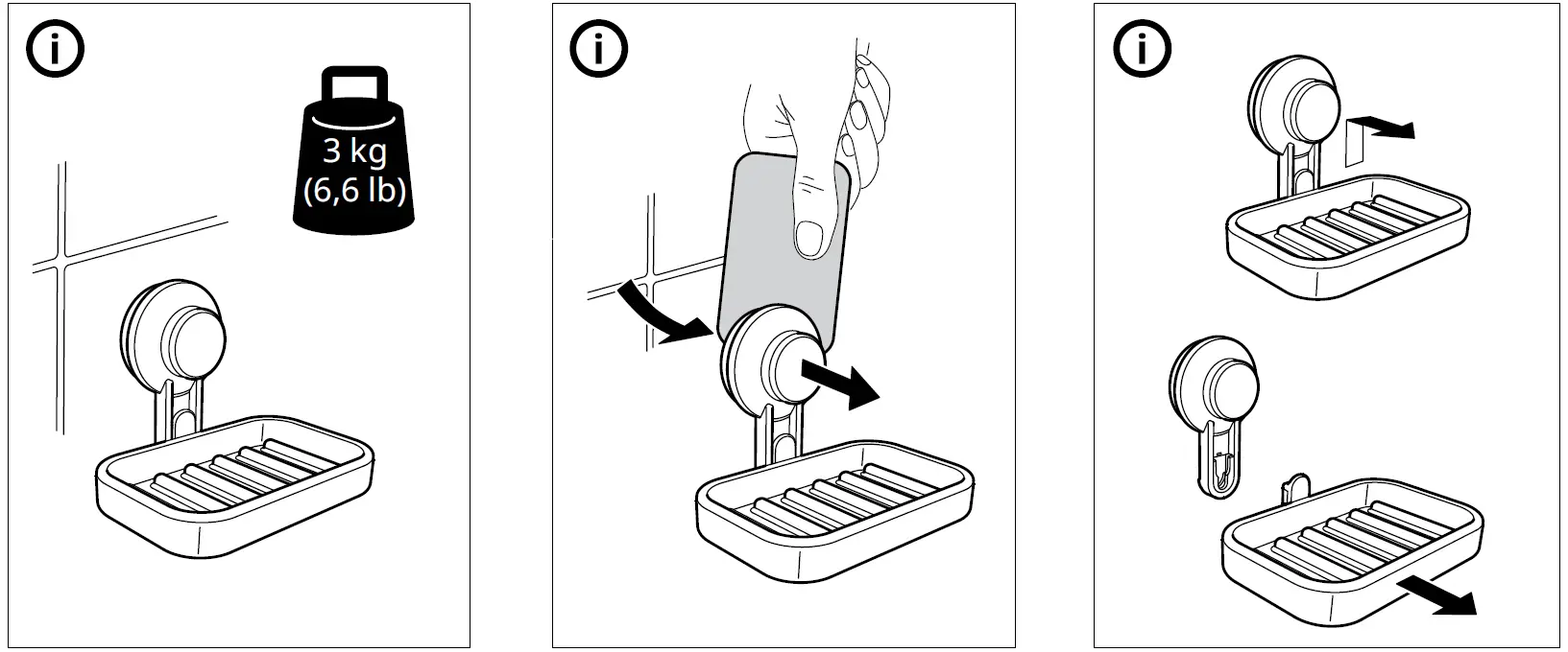 IKEA 903.812.84 TISKEN Soap Dish with Suction Cup 5