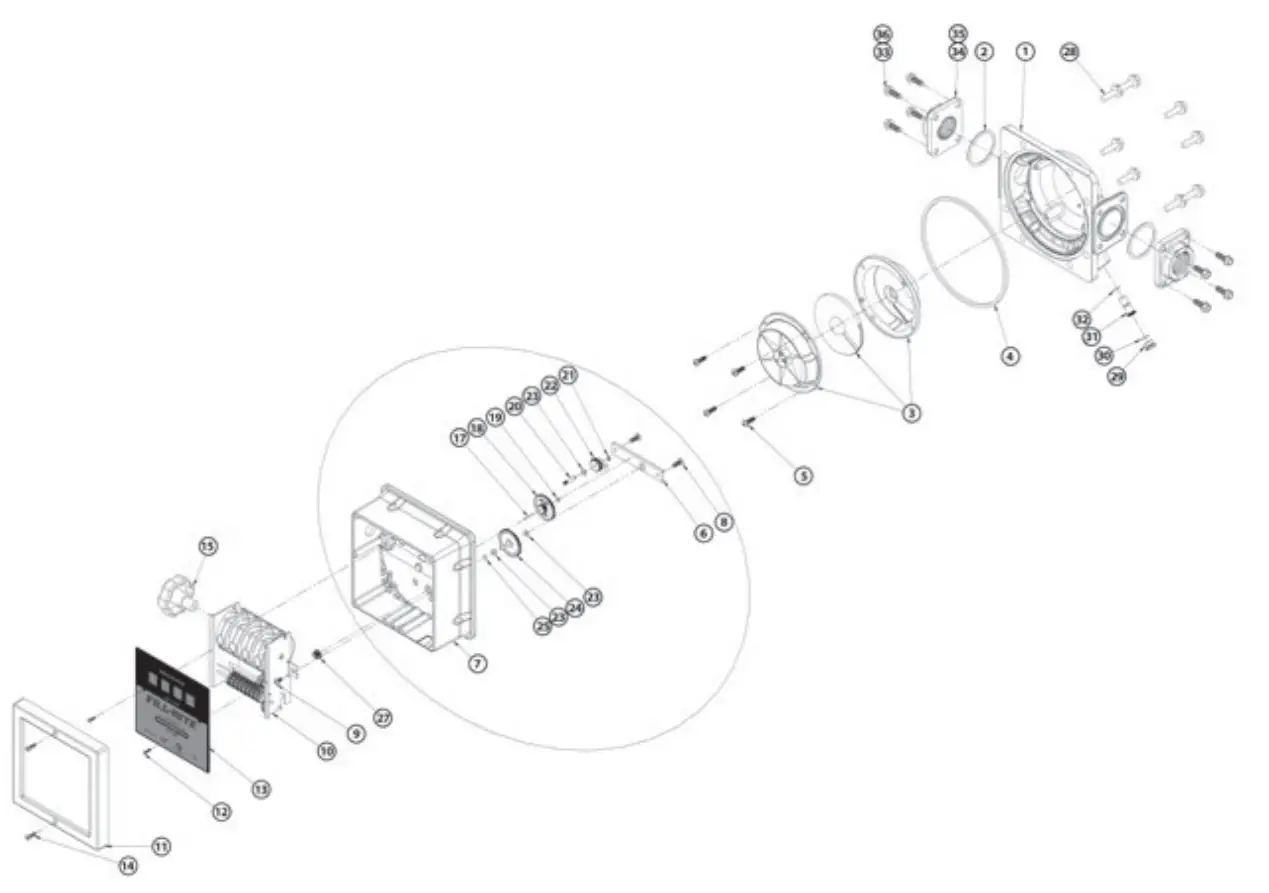 900 Series Meter Parts List