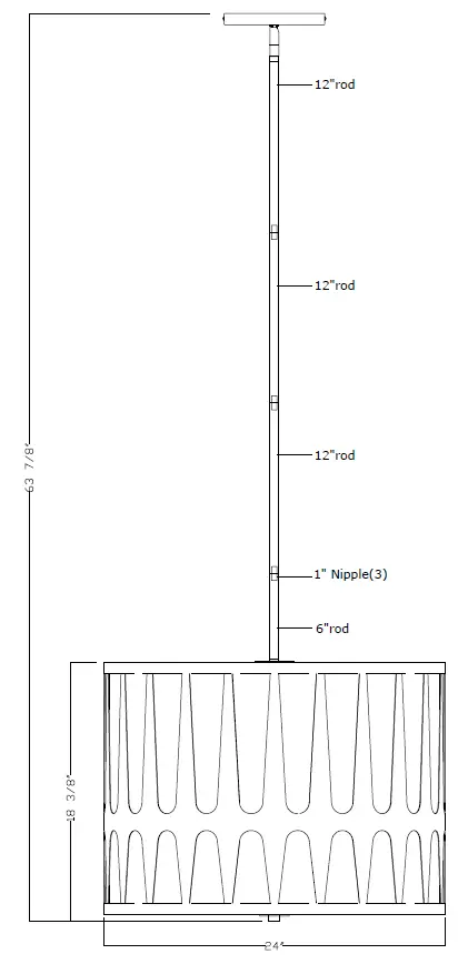 CRYSTORAMA ROY-809-BK Royston Five Light Pendant fig-1