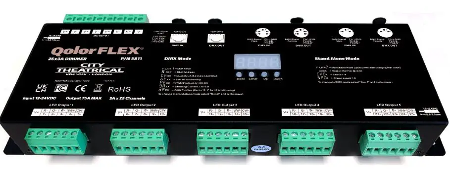 CITY THEATRICAL 5811 QolorFLEX 25x3A Dimmer-product