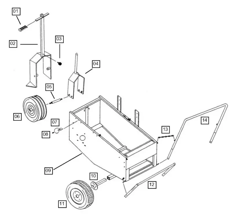 Westfalia LEADER 50 Reel Irrigators Cart - Spare parts 2