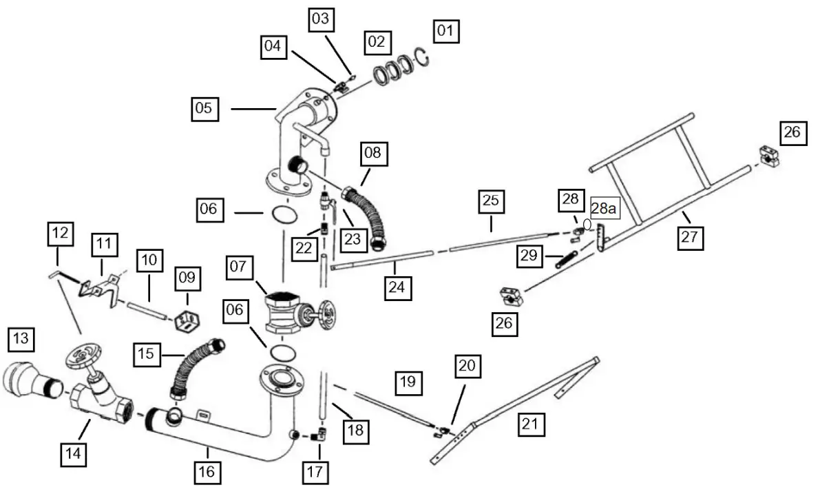 Westfalia LEADER 50 Reel Irrigators Cart - Spare parts 4