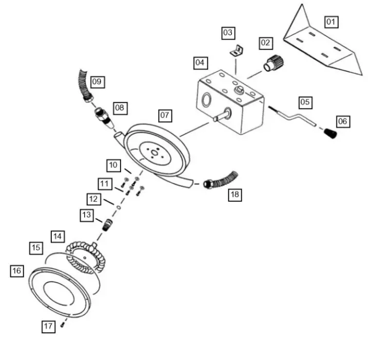 Westfalia LEADER 50 Reel Irrigators Cart - Spare parts 8