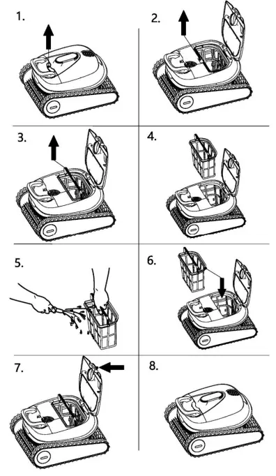 Bosta 73284100 Robotic Swimming Pool Cleaner - filter basket