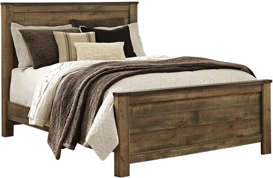 ASHLEY 161649 Trinell Rustic Brown Queen Panel Bed