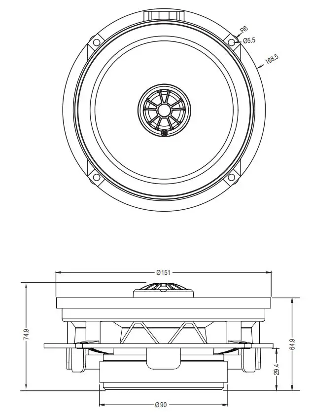 DLS CRUISE CRPP-2.6CX 2 Way Coaxial Speaker User Manual - Specifications
