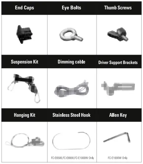 FC-E SERIES ACCESSORIES