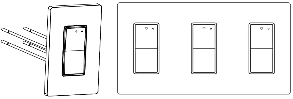 Commercial Electric HPSA21CWB 3 Way Smart Light Switch - light switch