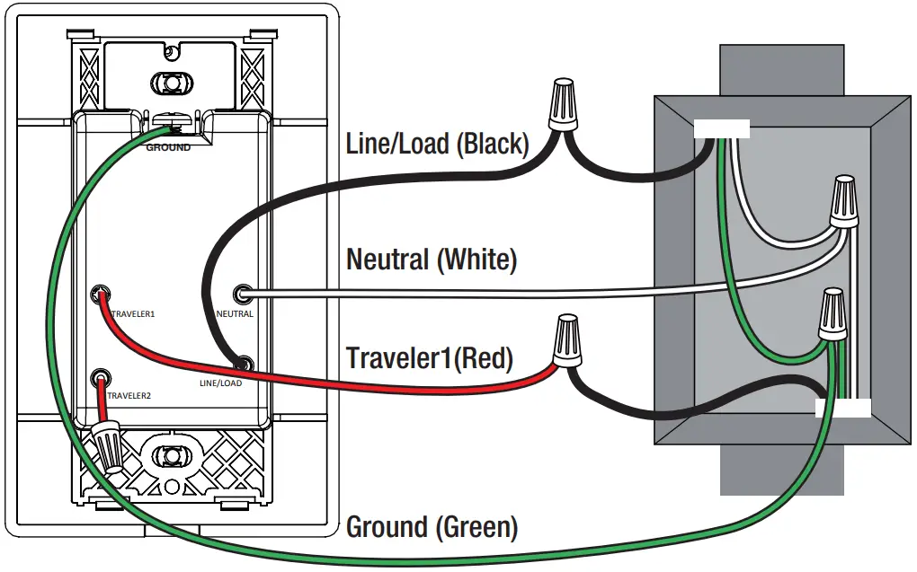 Commercial Electric HPSA21CWB 3 Way Smart Light Switch - lights controlled