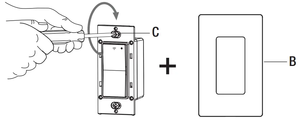 Commercial Electric HPSA21CWB 3 Way Smart Light Switch - screws