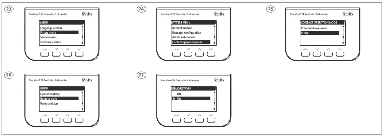 Setting up pump stop