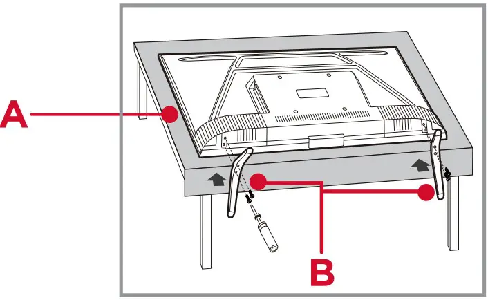 TCL S210R S Series 32 Inch S Class 720p HD LED Smart TV with Roku TV - stand