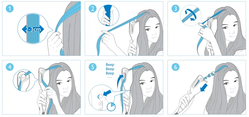 PHILIPS BHB876 ProCare Curlers