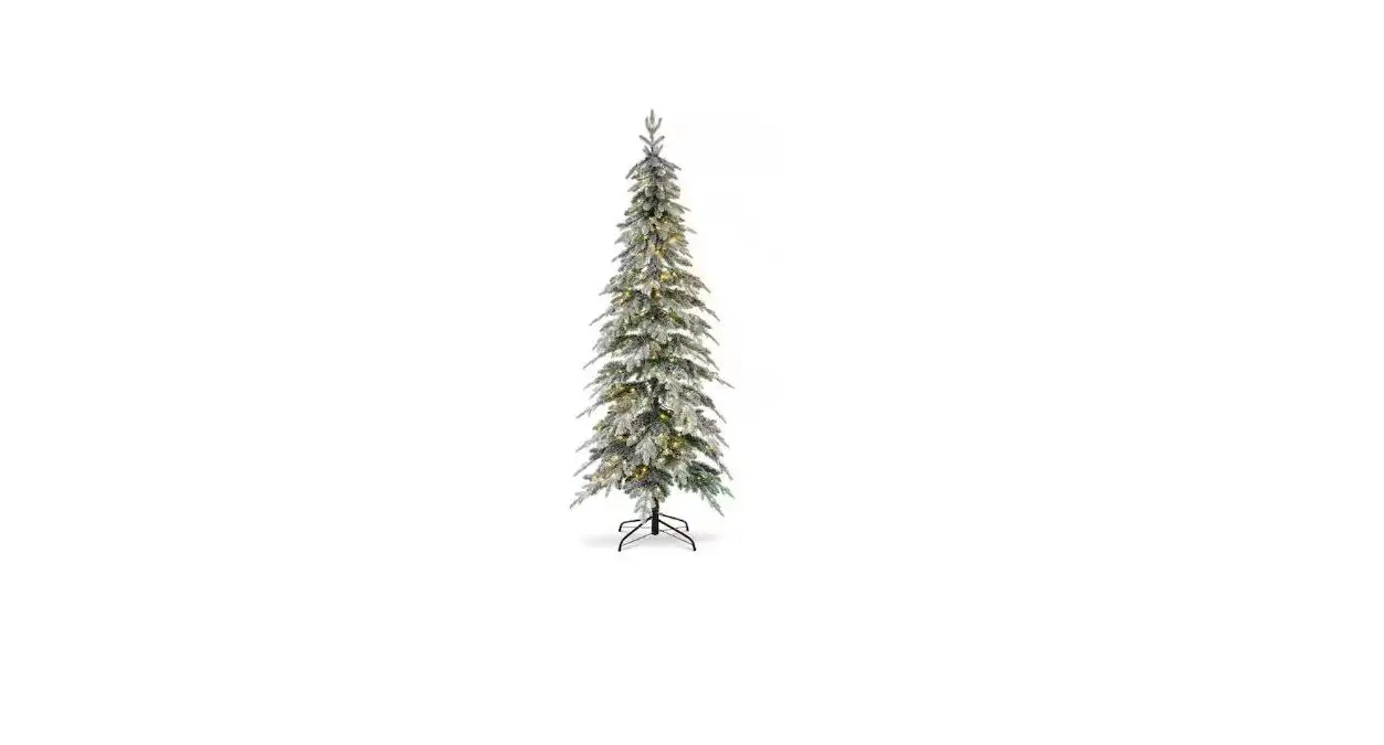 Glitzhome 2014600093 7.5ft Pre-lit Flocked Pencil Spruce Artificial Christmas Tree Instruction Manual