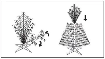 Glitzhome-2014600093-7.5ft-Pre-Lit-Flocked-Pencil-Spruce-Artificial-Christmas-Tree-fig-5