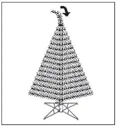 Glitzhome-2014600093-7.5ft-Pre-Lit-Flocked-Pencil-Spruce-Artificial-Christmas-Tree-fig-6