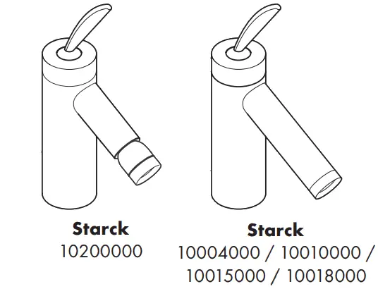 AXOR Starck 10200000 Classic Single Lever Bidet Mixer With Pop Up Waste