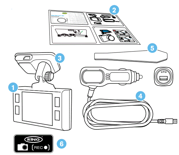 ring RDC1000 HD 720p Dash Cam 1000-FIG5