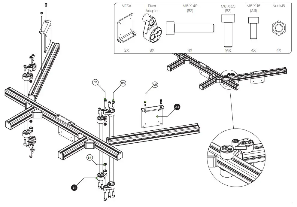 SIM-LAB-75-100-Integrated-Triple-Monitor-Mount-FIG-9