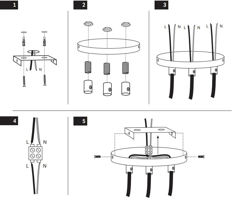chacon-21084-Metal-Ceiling-Rose-FIG-1