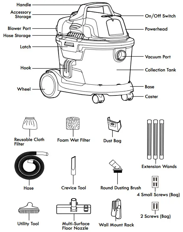 Kenmore KW3030 Household Wet-Dry Canister Vacuum - fig 1