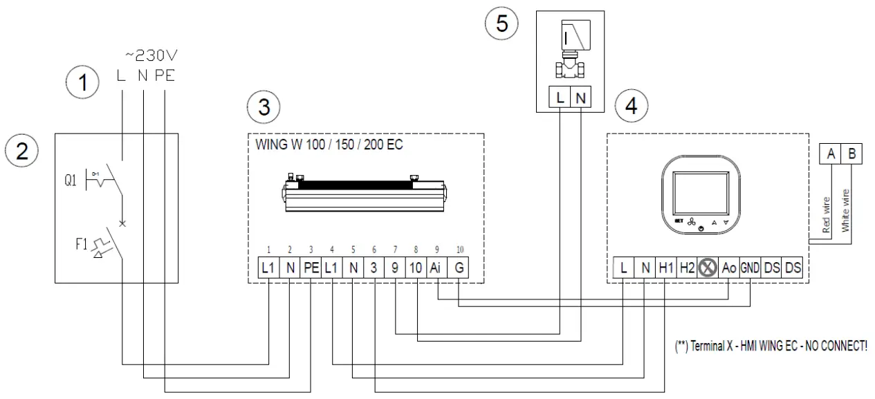 VTS HMI WING HY Wi Fi Controller - SCHEMAT ELEKTRYCZNY