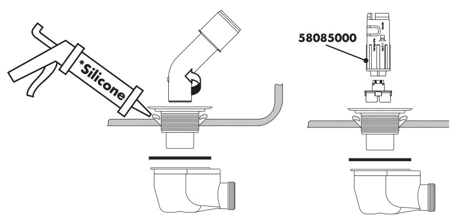 hansgrohe 60054180 Waste Set Compliment Staro 90 Base Unit - fig 1