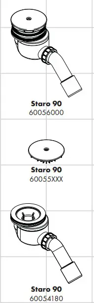 hansgrohe 60054180 Waste Set Compliment Staro 90 Base Unit
