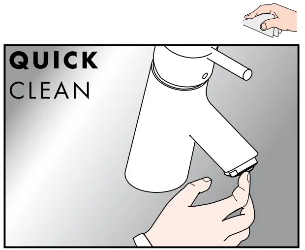 AXOR Starck 10211000 Bidet Mixers with Pop Up Waste Set - Cleaning