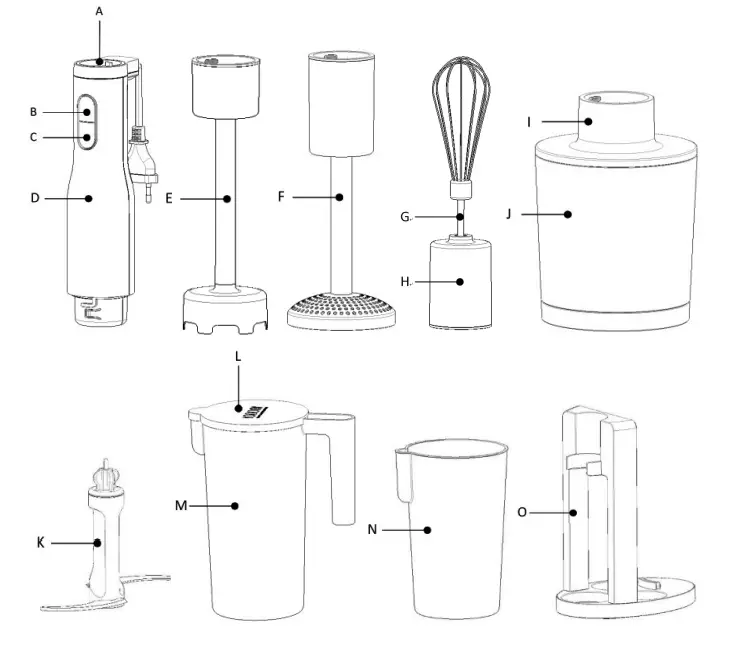 Lauben LBNSB800WT Stick Blender - fig1