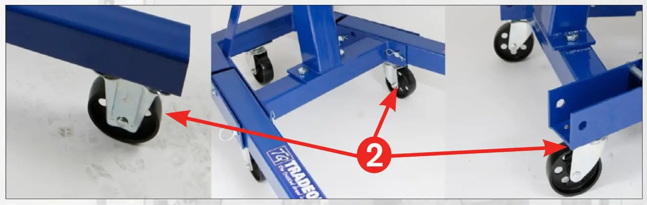 TQB 1001T Engine Crane - castors