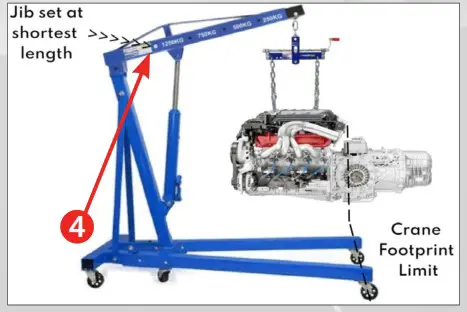 TQB 1001T Engine Crane - unbalanced