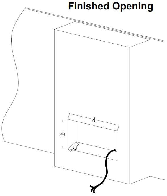 MODERN FLAMES RS-3021 Redstone Built In Electric Fireplace - Finished Opening