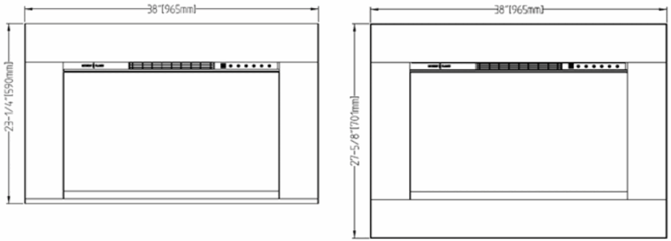 MODERN FLAMES RS-3021 Redstone Built In Electric Fireplace - hearth installation