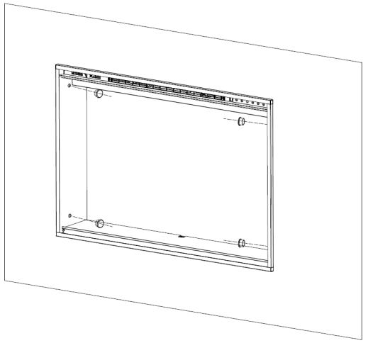 MODERN FLAMES RS-3021 Redstone Built In Electric Fireplace - screw covers