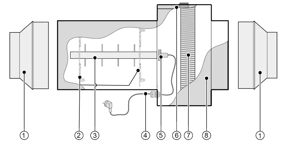 Exploded view of appliance