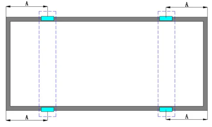 Four clamps mounting