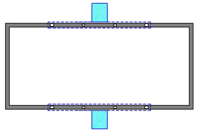 The rotating shaft is perpendicular
