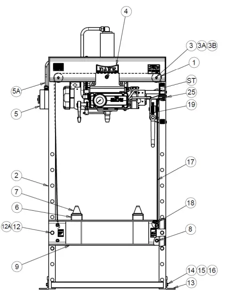 DAKE 5-150 Presses Hydraulic Machine Hub - Fig 7