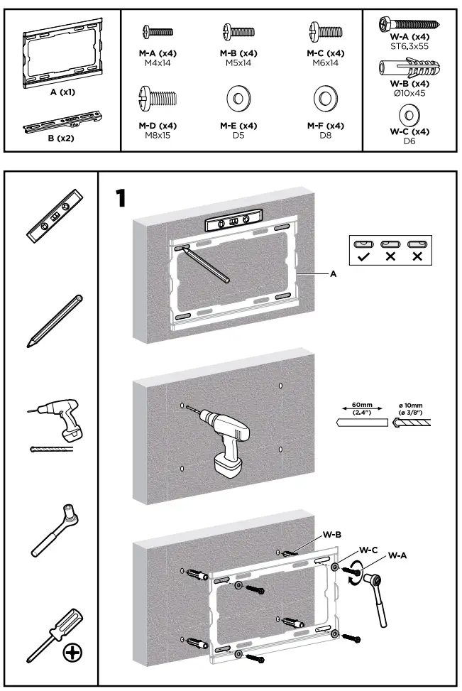 VANCO FM2343 23 Inch to 43 Inch Televisions Fixed TV Wall Mount - VANCO