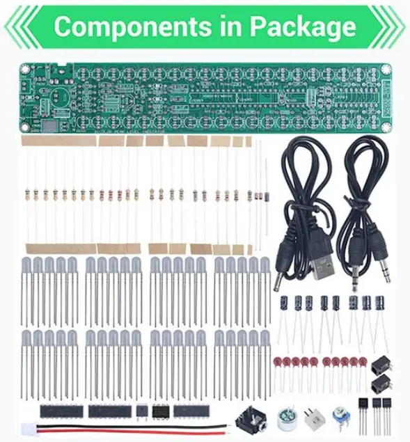 Icstation FED-301PK Audio Spectrum Indicator DIY Kit A2