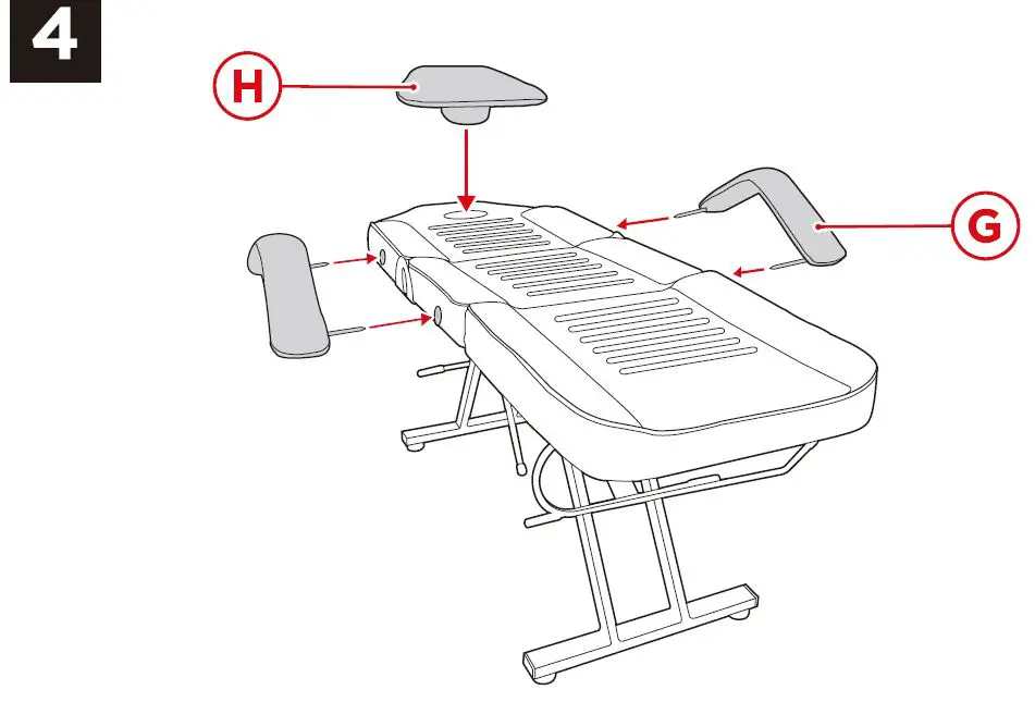 bcp SKY763 Reclining Massage, Tattoo Chair Instruction Manual - Flip the chair onto its legs