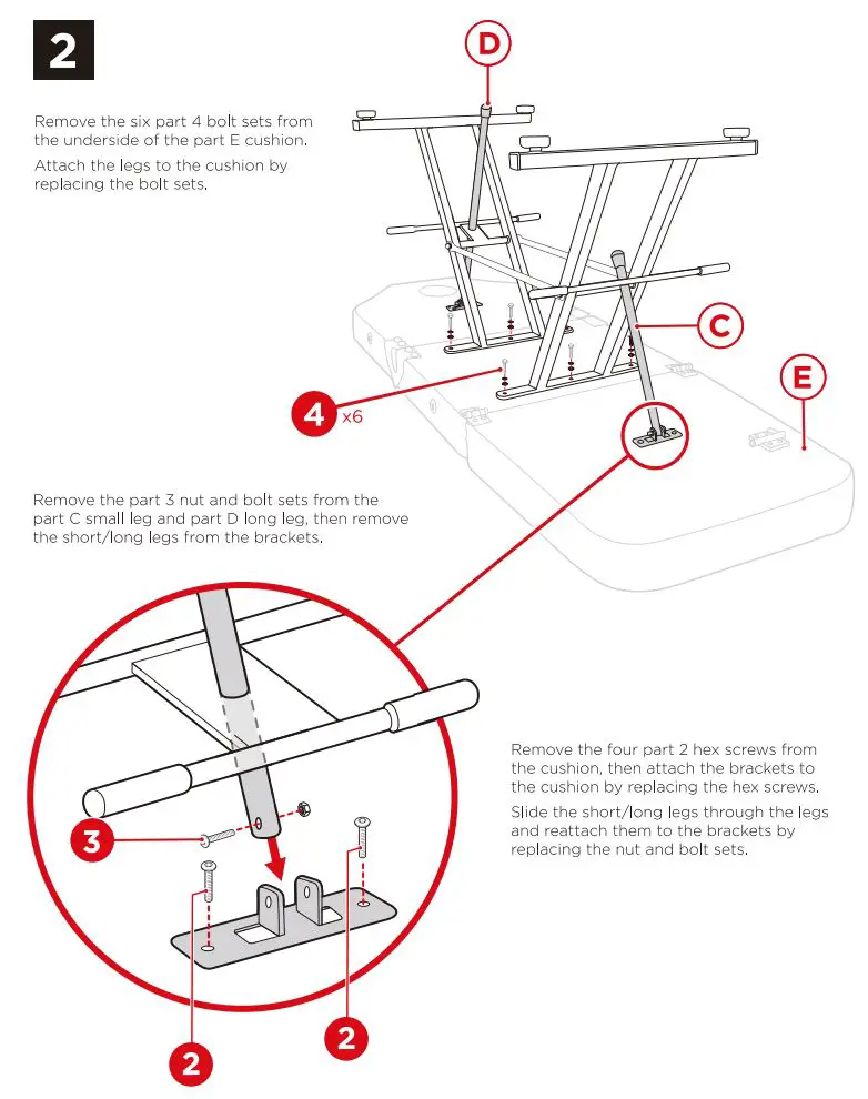 bcp SKY763 Reclining Massage, Tattoo Chair Instruction Manual - Product Assembly