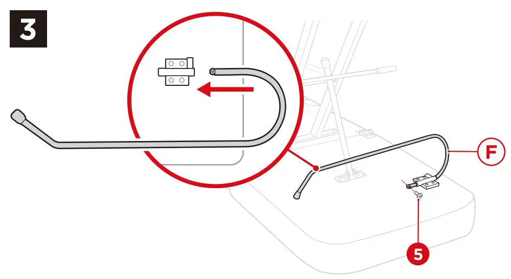 bcp SKY763 Reclining Massage, Tattoo Chair Instruction Manual - Remove the part 6 small screw from the part F hook