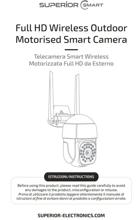 SUPERIOR SMART iCM003 Full HD Wireless Outdoor Motorised Smart Camera Instructions