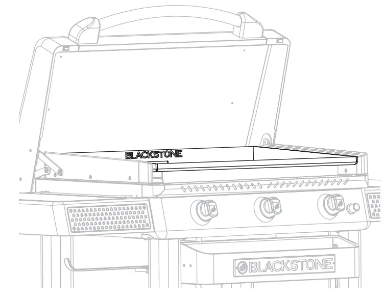BLACKSTONE 2152 28 Inch XL Griddle with Hood and Adjustable Front Tray - CleANING