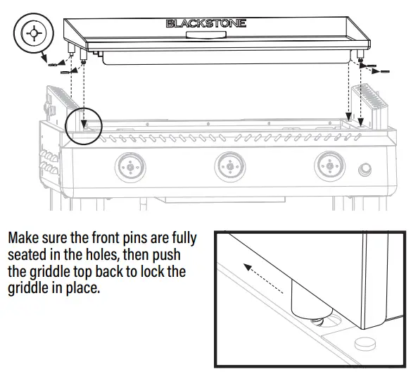 BLACKSTONE 2152 28 Inch XL Griddle with Hood and Adjustable Front Tray - holes